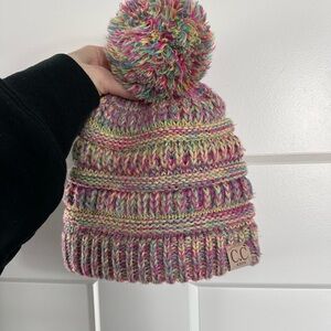 C.C Kids Colorful Knit Pom Hat